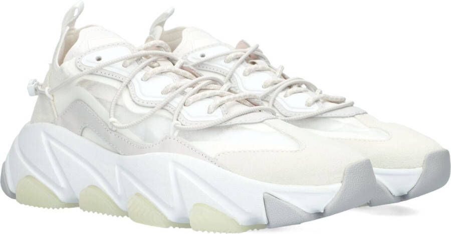 Ash Dikke verslaafde leer- en stoffen sneakers Wit Dames