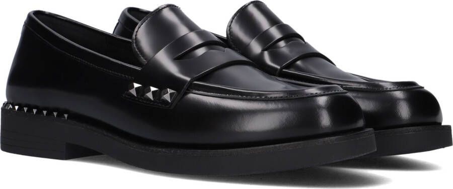Ash Zwarte platte schoenen met Rockstud-versiering Black Dames