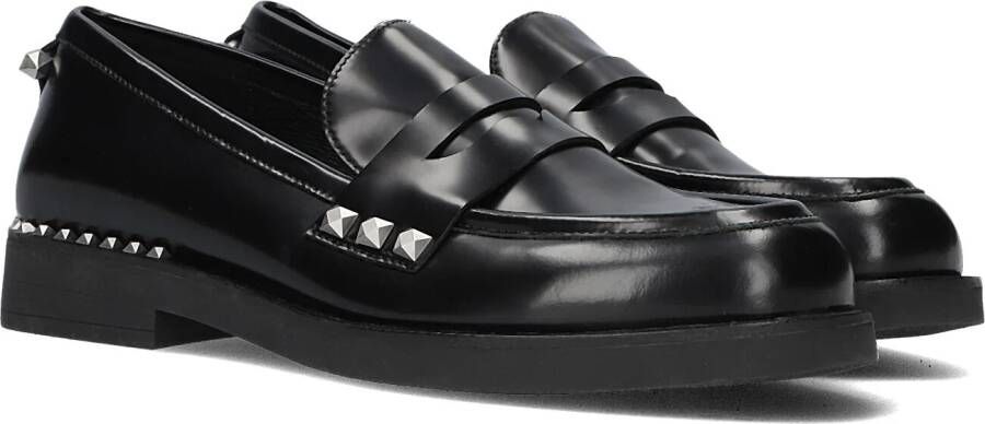 Ash Zwarte platte schoenen met Rockstud-versiering Black Dames