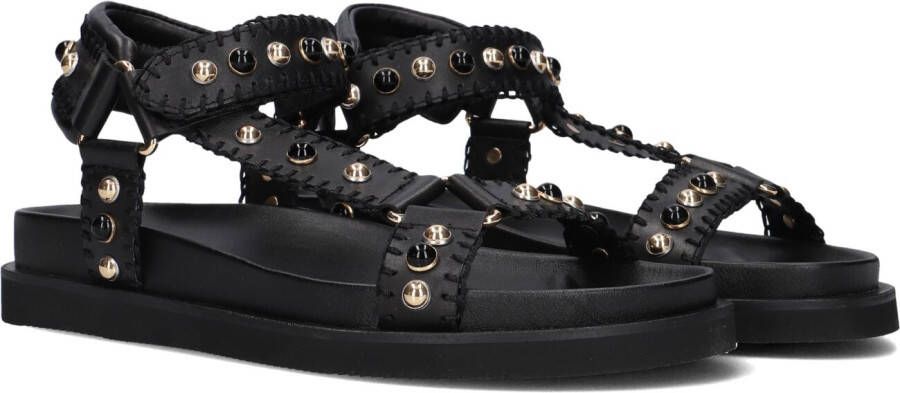Ash Zwarte Leren Sandalen Utopia01 Model Black Dames