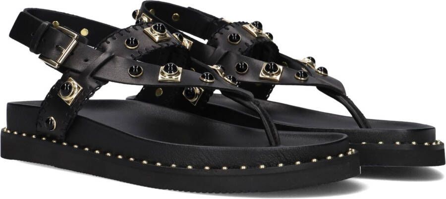 Ash Zwarte studs leren sandalen Black Dames