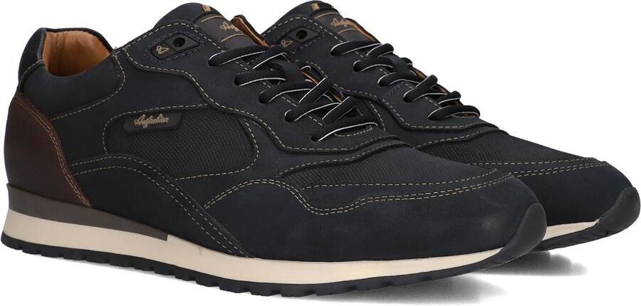 Australian HEREN SNEAKERS BLAUW 15.1722.01-SIG FABIAN BLUE LEATHER BLUE-BROWN-BLACK