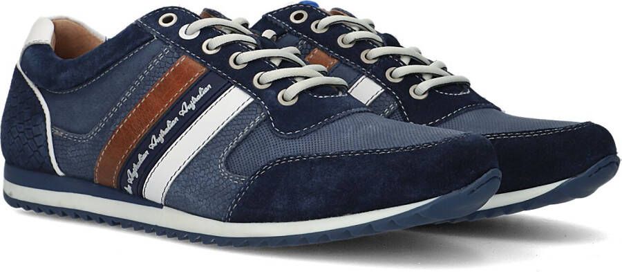 Australian Blauwe Suède Lage Sneakers Camaro Multicolor Heren