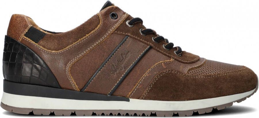 Australian Bruin Tinten Navarone Lage sneakers Leren Sneaker Heren Bruin