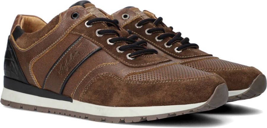 Australian Bruin Tinten Navarone Lage sneakers Leren Sneaker Heren Bruin