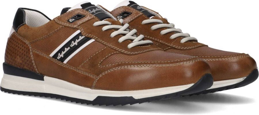 Australian Bruine Leren Sneakers met Comfortabele Pasvorm Brown Heren
