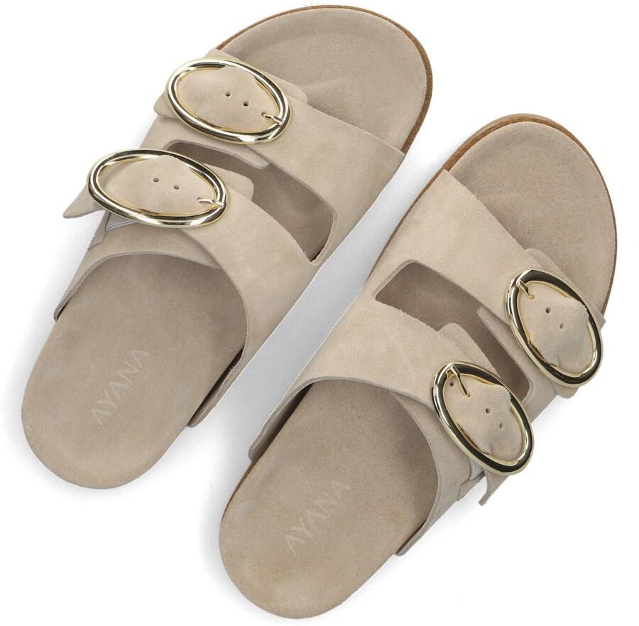 AYANA Slippers Dames 2501 Maat: 38 Materiaal: Suède Kleur: Beige - Foto 2