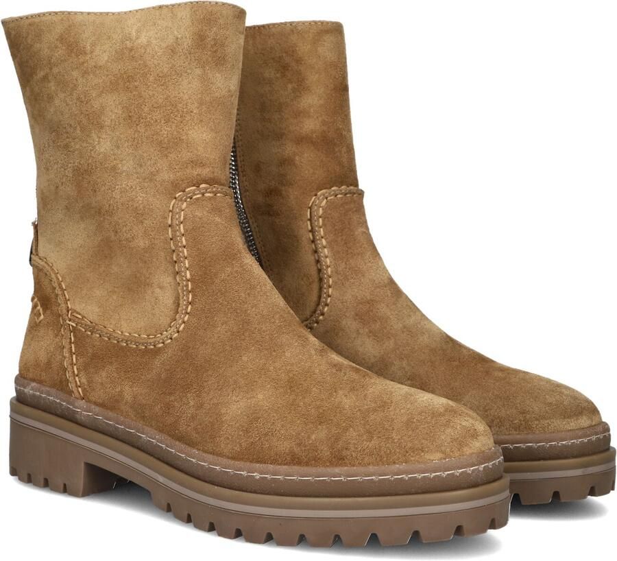 AYANA 13272 Enkellaarsjes Enkelboots met rits Dames Cognac - Foto 5