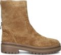 AYANA 13272 Enkellaarsjes Enkelboots met rits Dames Cognac - Cognac