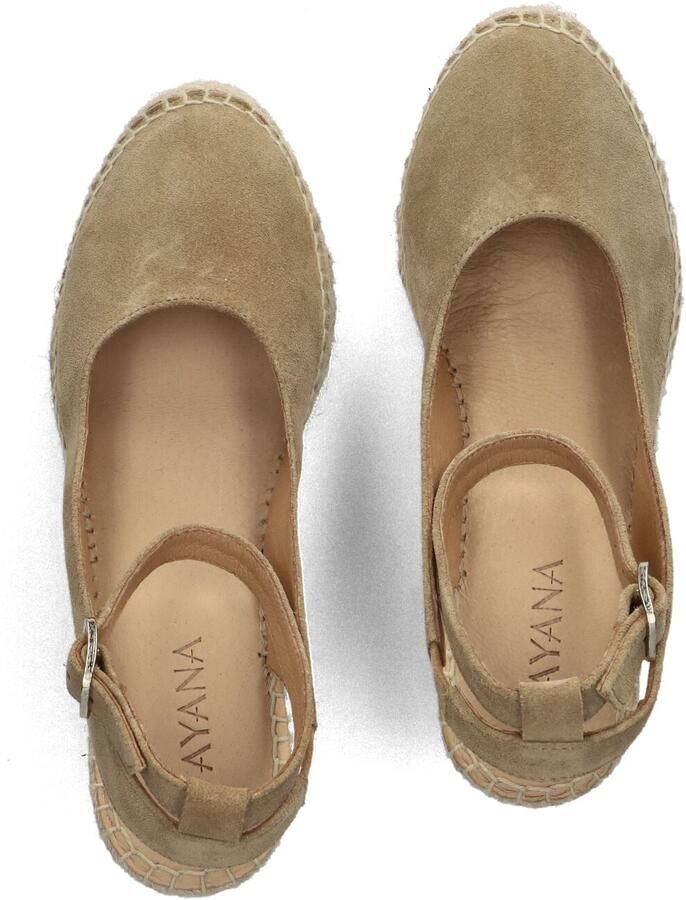 AYANA Espadrilles Dames Yu669 Maat: 39 Materiaal: Leer Kleur: Taupe