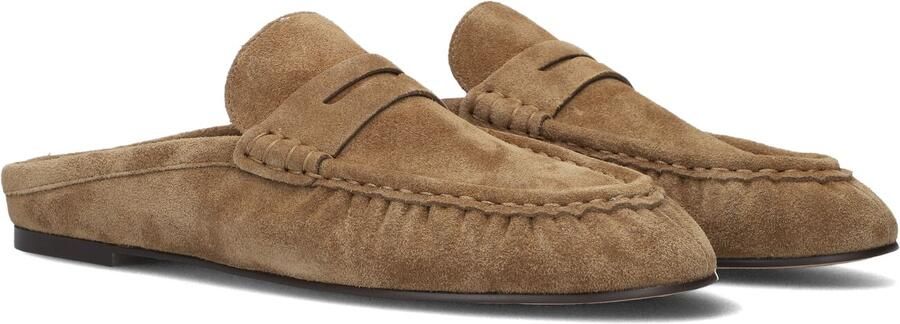 AYANA Instappers Dames Lfg014 Maat: 38 Materiaal: Suède Kleur: Camel
