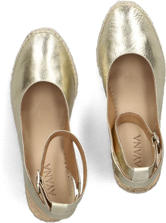 AYANA Espadrilles Dames Yu669 Maat: 36 Materiaal: Leer Kleur: Goud