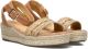 AYANA Sandalen met Hak Dames 0047 Raffia Camel - Bruin