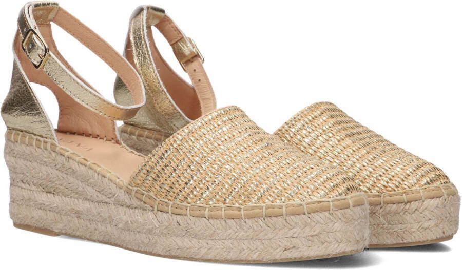 AYANA Espadrilles Dames Yu644 Maat: 38 Materiaal: Leer Kleur: Goud