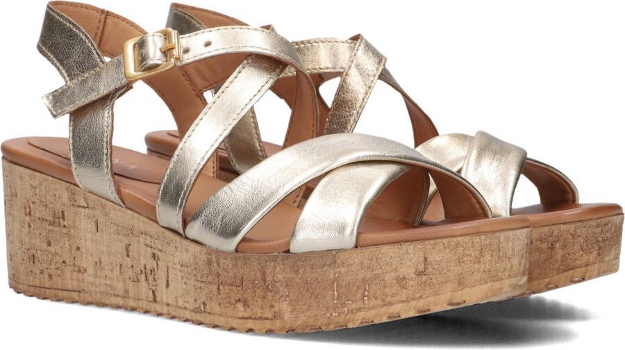 AYANA Sandalen met Hak Dames 722032 Maat: 41 Materiaal: Leer Kleur: Goud