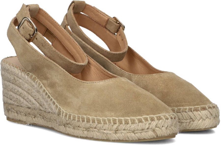 AYANA Espadrilles Dames Yu669 Maat: 36 Materiaal: Leer Kleur: Taupe