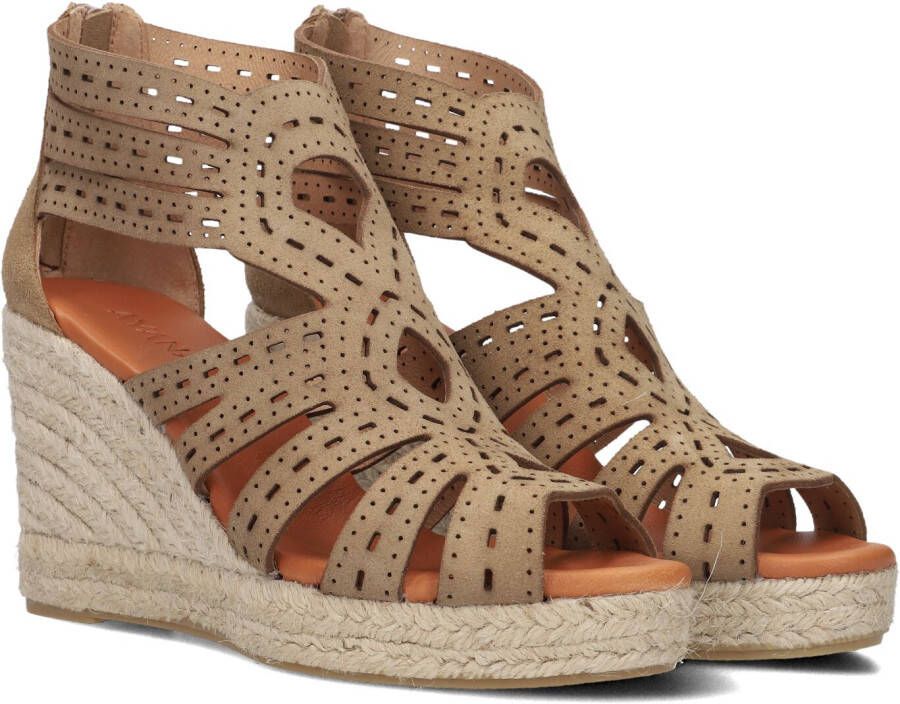 AYANA Espadrilles Dames Yu693 Maat: 38 Materiaal: Suède Kleur: Taupe