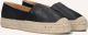 AYANA Espadrilles Dames Omo25yu815 Leer Zwart - Zwart