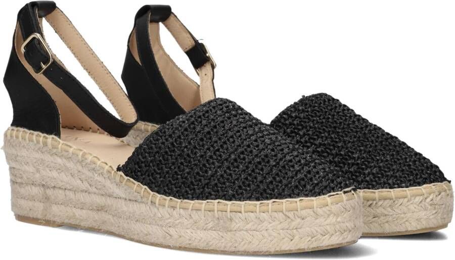 AYANA Espadrilles Dames Yu644 Maat: 39 Materiaal: Leer Kleur: Zwart