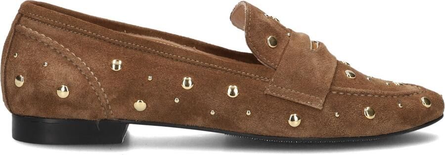 Babouche G-Lois-2 suède loafers met studs en print bruin