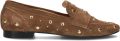 Babouche G-Lois-2 suède loafers met studs en print bruin - Bruin