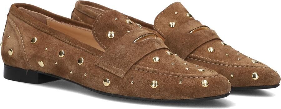 Babouche G-Lois-2 suède loafers met studs en print bruin