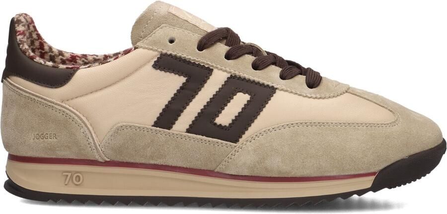 BACK70 Lage Sneakers Heren Jogger Leer Beige - Foto 3
