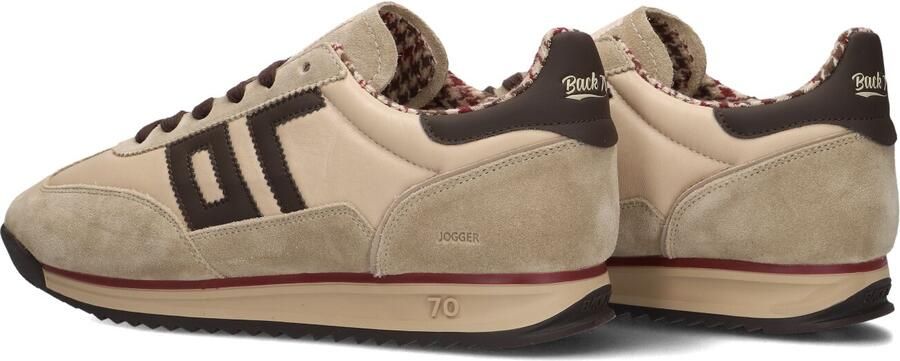 BACK70 Lage Sneakers Heren Jogger Leer Beige - Foto 4