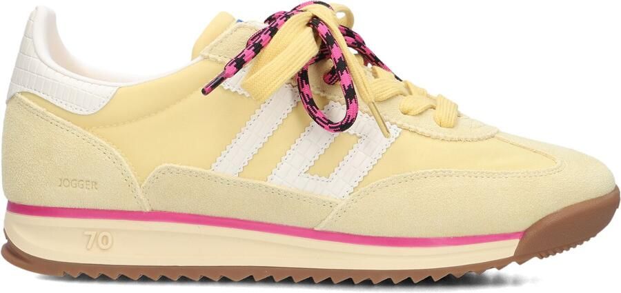 BACK70 Lage Sneakers Dames Jogger Textiel Beige