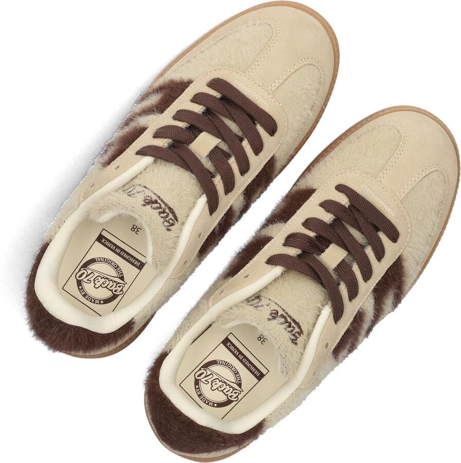 BACK70 Lage Sneakers Dames Xxl Ponyhair Beige - Foto 2