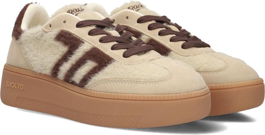 BACK70 Lage Sneakers Dames Xxl Ponyhair Beige - Foto 1