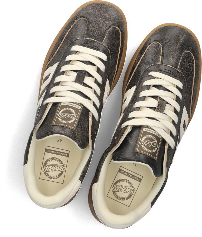 BACK70 Lage Sneakers Heren Double Leer Blauw - Foto 2