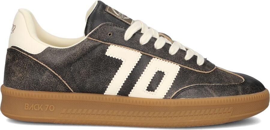 BACK70 Lage Sneakers Heren Double Leer Blauw - Foto 4