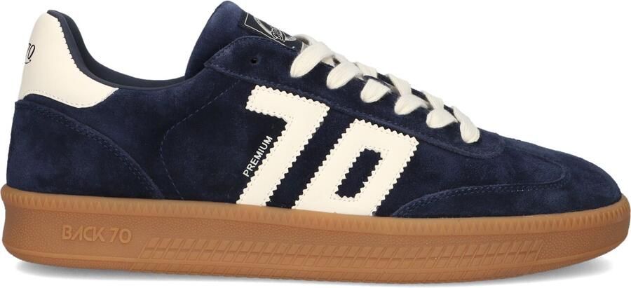 BACK70 Lage Sneakers Heren Double Suède Blauw - Foto 4