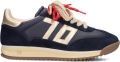 BACK70 Lage Sneakers Dames Jogger Suède Donkerblauw - Blauw