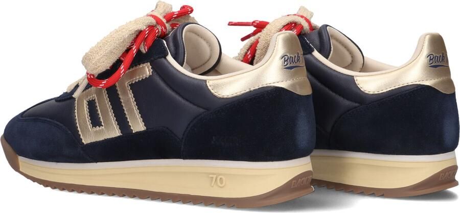 BACK70 Lage Sneakers Dames Jogger Suède Donkerblauw - Foto 3