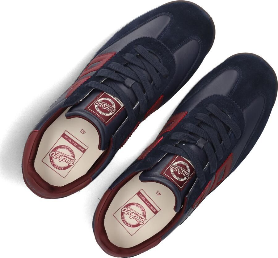 BACK70 Lage Sneakers Heren Jogger Leer Donkerblauw - Foto 2