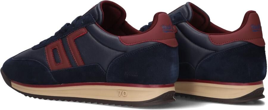 BACK70 Lage Sneakers Heren Jogger Leer Donkerblauw - Foto 4