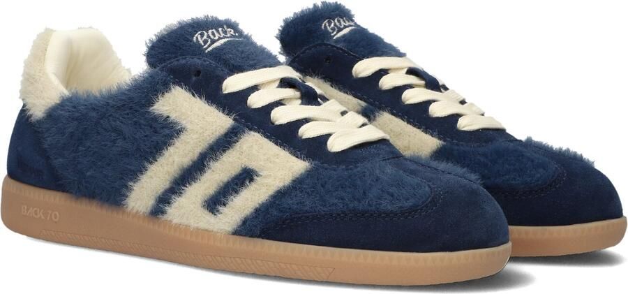 BACK70 Lage Sneakers Dames Mohair Ponyhair Blauw