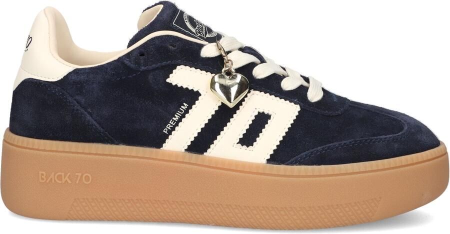 BACK70 Lage Sneakers Dames Xxl Suède Donkerblauw - Foto 4