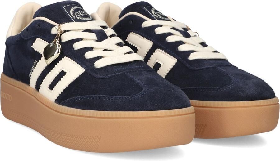 BACK70 Lage Sneakers Dames Xxl Suède Donkerblauw - Foto 1