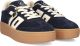BACK70 Lage Sneakers Dames Xxl Suède Donkerblauw - Blauw