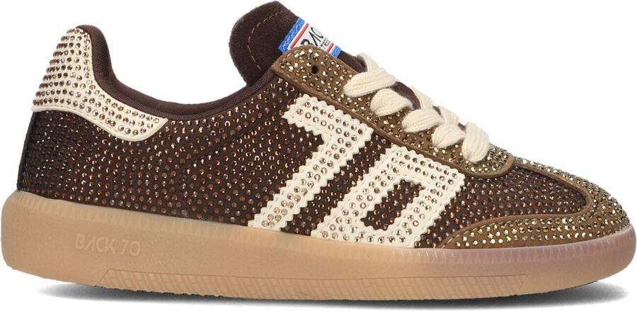 Back70 Cloud Strass Sneakers Meisjes Leren Sneaker Bruin - Foto 3