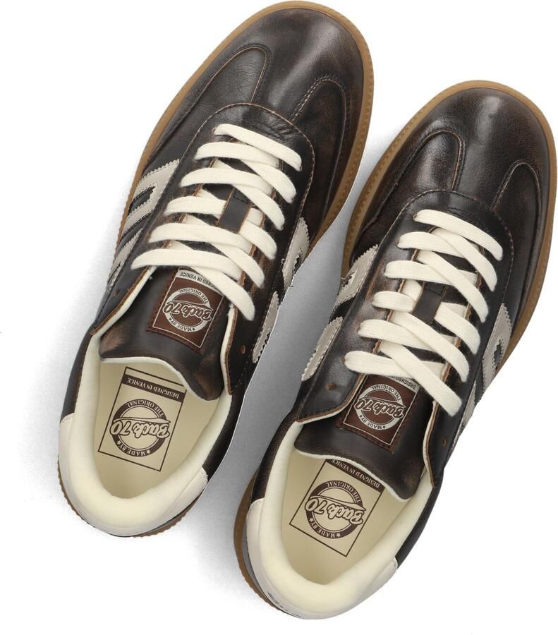 BACK70 Lage Sneakers Heren Double Leer Bruin - Foto 2