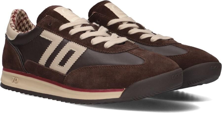 BACK70 Lage Sneakers Heren Jogger Suède Bruin
