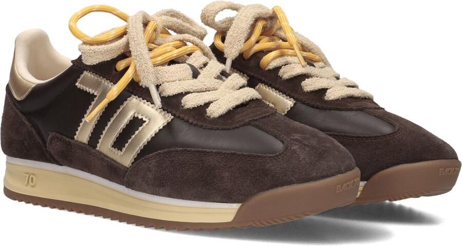 BACK70 Lage Sneakers Dames Jogger Suède Bruin