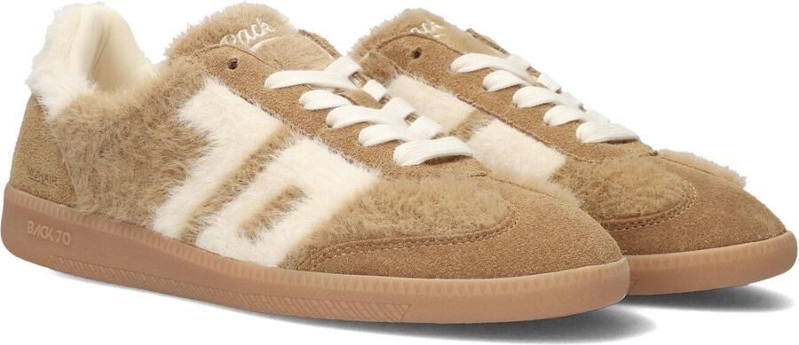 BACK70 Lage Sneakers Dames Mohair Ponyhair Bruin