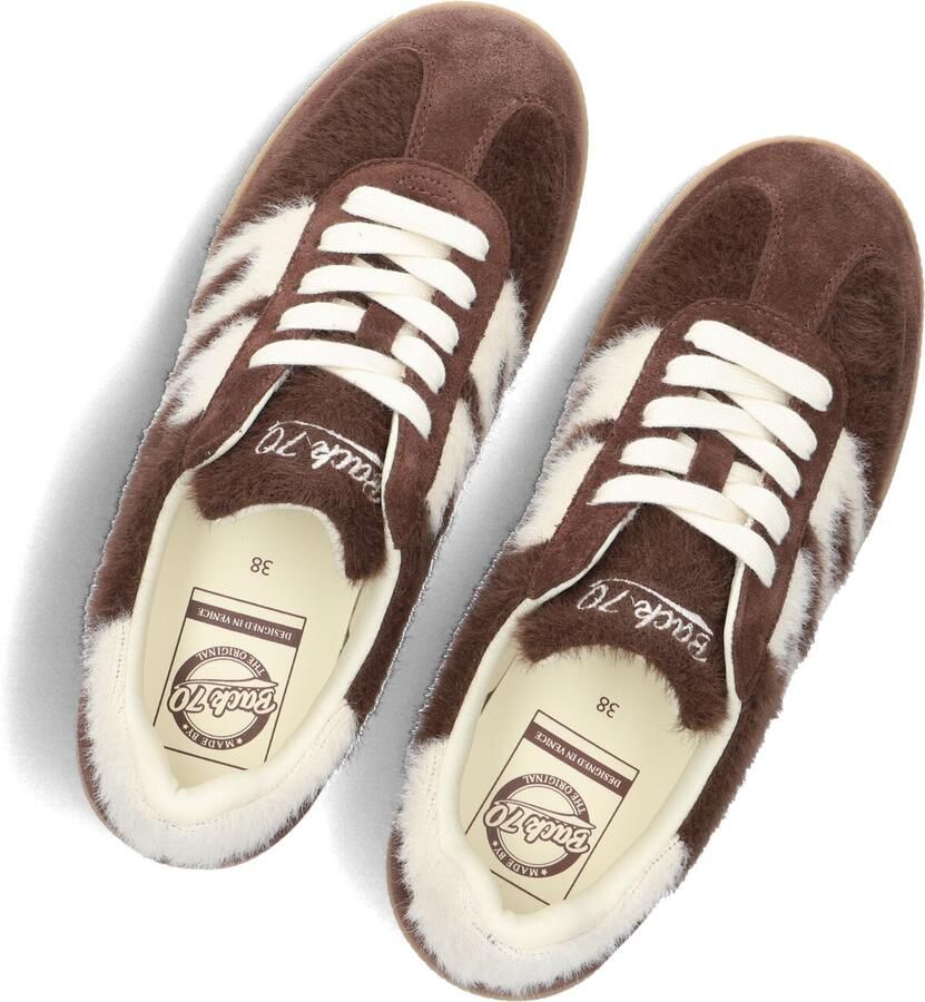 BACK70 Lage Sneakers Dames Mohair Ponyhair Bruin - Foto 2