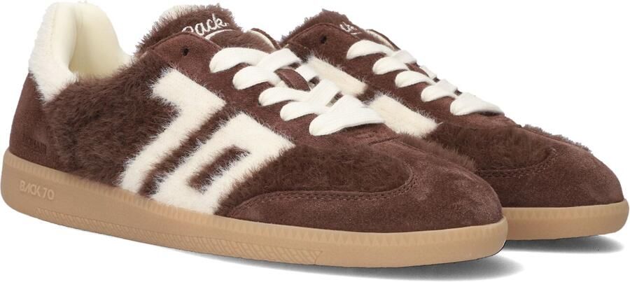 BACK70 Lage Sneakers Dames Mohair Ponyhair Bruin