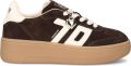 BACK70 Lage Sneakers Dames Xxl Suède Bruin - Donkerbruin